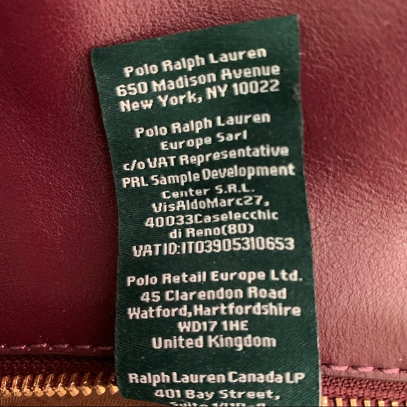 RALPH LAUREN PLUM WINE LEATHER CROSSBODY - Picture 14 of 14